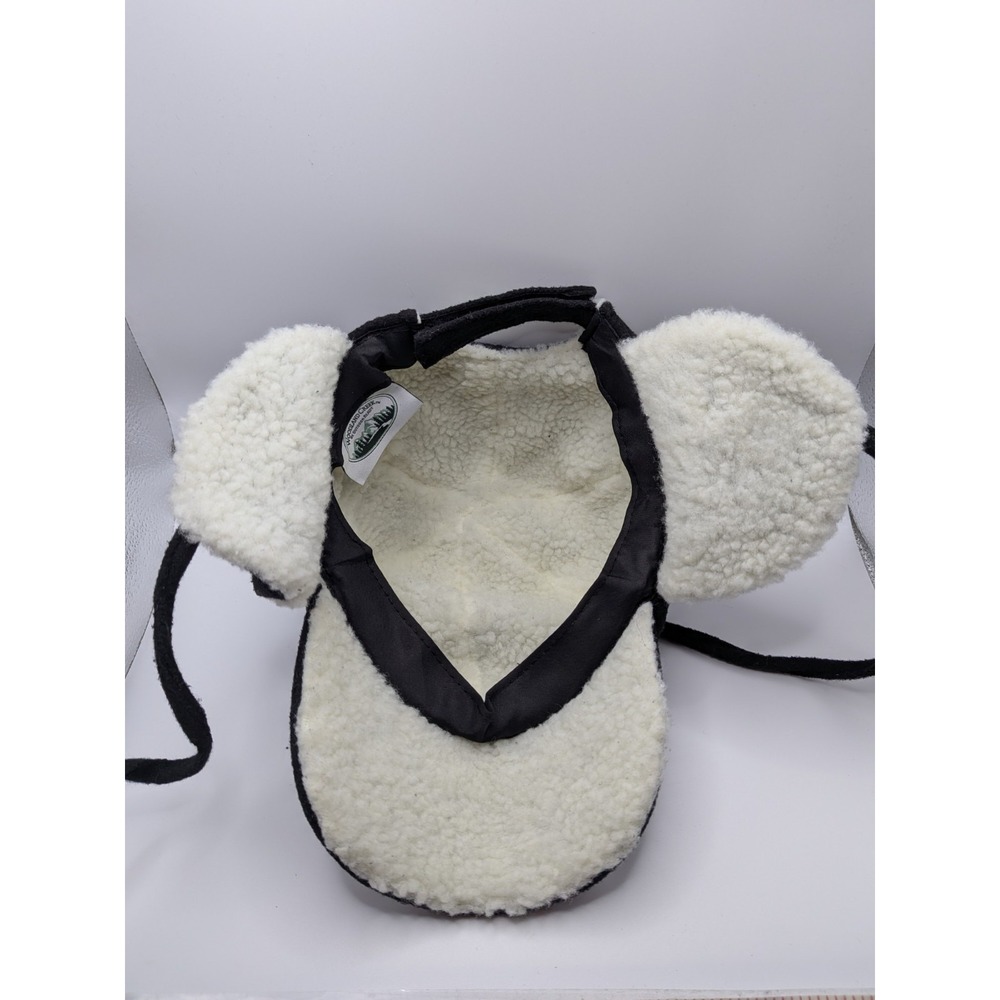Vtg Sherpa Lined Ear Flap Hat Cap Strap Fleece Ear Flap Trapper Gorpcore 90s - Picture 5 of 15